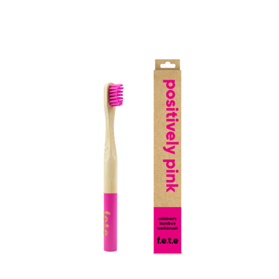 Child Bamboo Toothbrush Pink