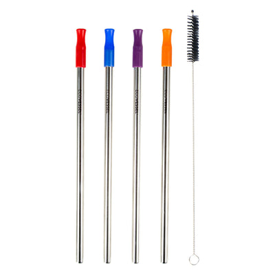 Stainless Steel Straws - Pack of 4