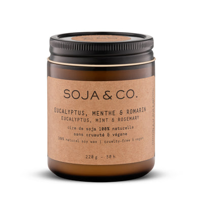 Soy Wax Candle - Euca, Mint & Rosem