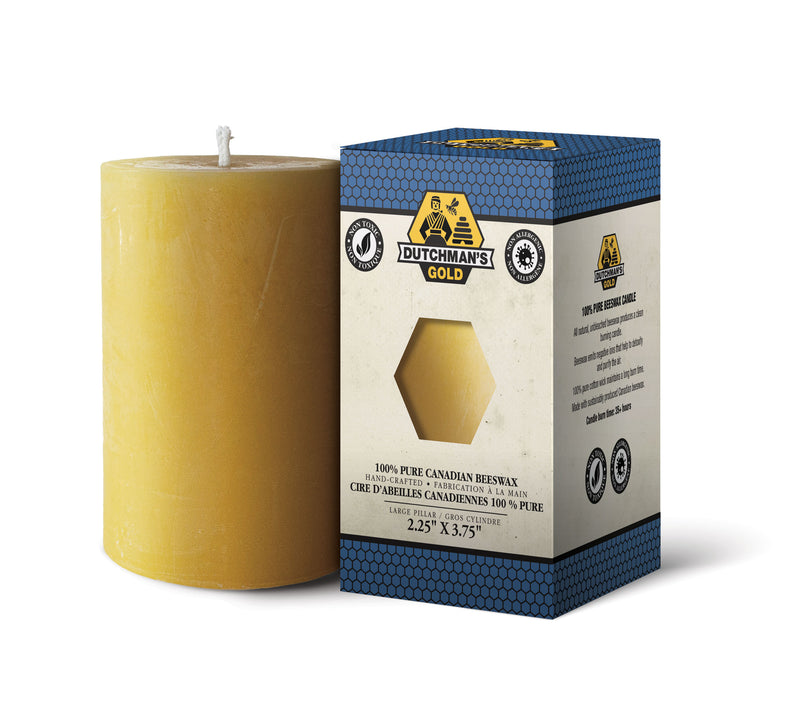 Beeswax Candle, Pillar - Large