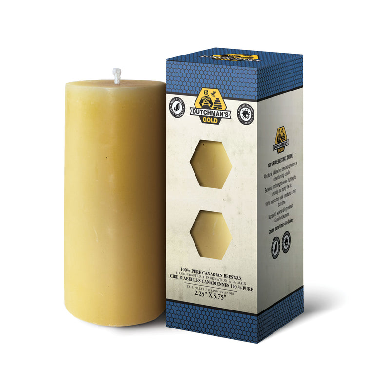 Beeswax Candle, Pillar - Tall