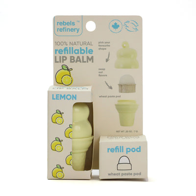 Refillable Ice Cream Lip Balm Lemon