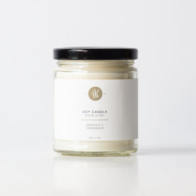 Patchouli + Cedarwood Soy Candle