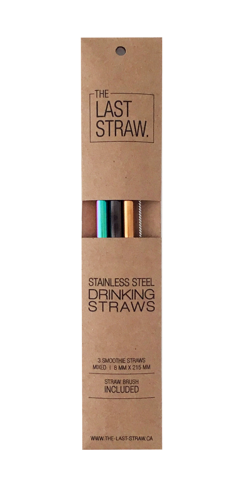 3 Smoothie Straws: Mixed w/brush