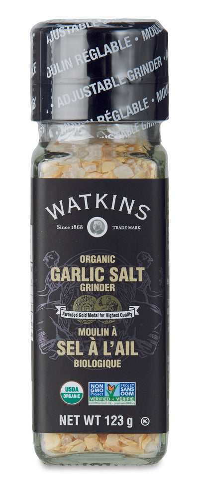 Organic Garlic Salt Grinder