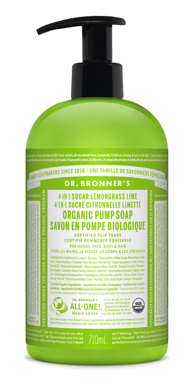 Lemongrass Lime Sugar Pump Soap Org