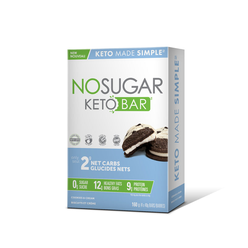 No Sugar Keto Bar Cookies & Cream